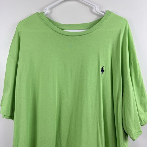 Vintage Polo Ralph Lauren Green T Shirt Mens XXL Short Sleeved Crew Neck - Picture 2 of 11